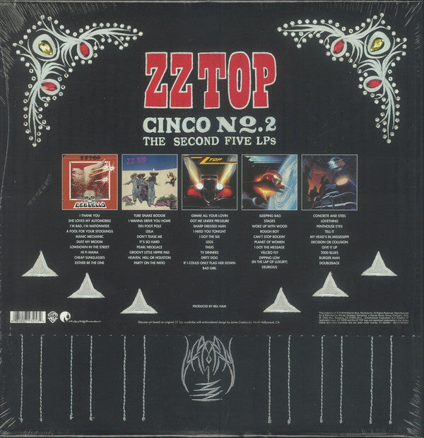 ZZ Top : Cinco No. 2 (The Second Five LPs) (LP, Album, RE + LP, Album, RE + LP, Album, RE + LP)