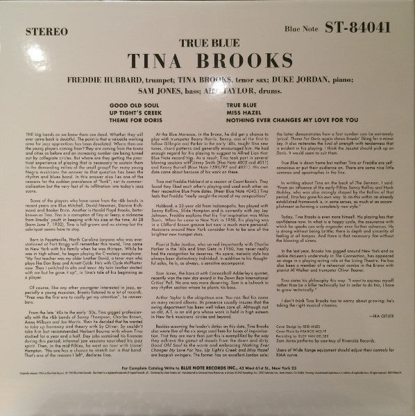 Tina Brooks : True Blue (LP, Album, Ltd, RE, 180)