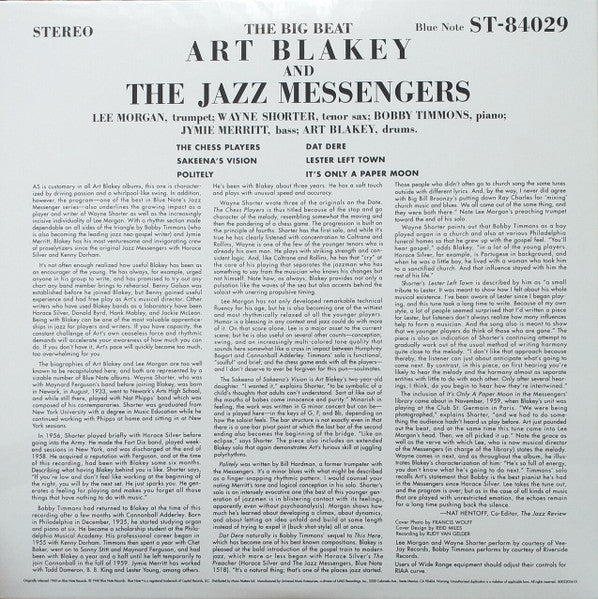 Art Blakey & The Jazz Messengers : The Big Beat (LP, Album, Ltd, RE, RM, 180)