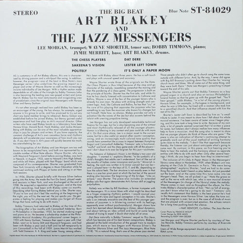 Art Blakey & The Jazz Messengers : The Big Beat (LP, Album, Ltd, RE, RM, 180)